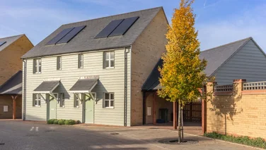 a house with solar panels