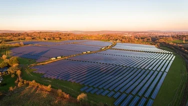 solar panels in a field