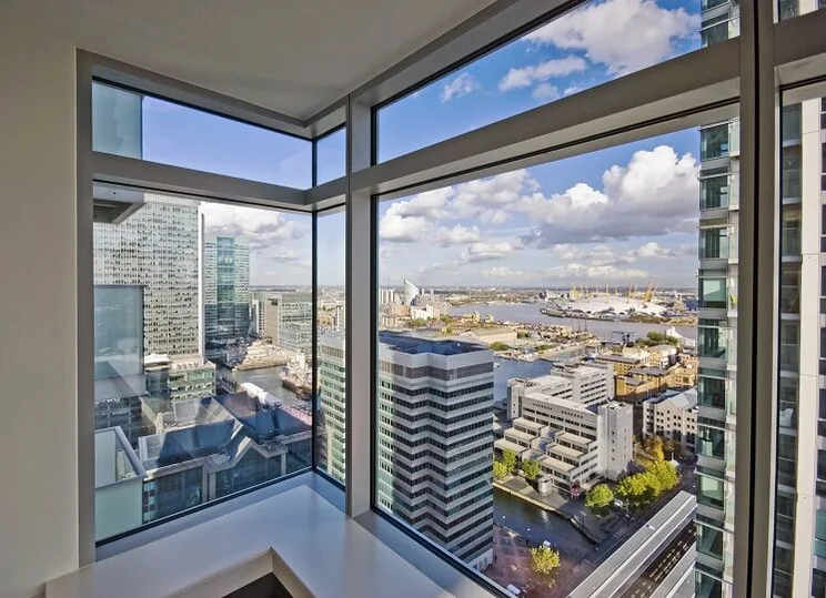 a view through aluminium windows