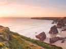 The Bedruthan Steps in cornwall, in the UK