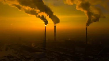 air pollution being released from factories