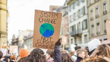 Sign at a climate protest
