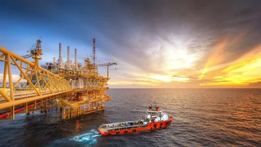North sea oil and gas rig