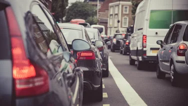 Cars in stand still traiffic
