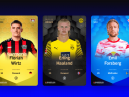 footballers based in germany on a blue background