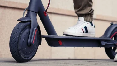 Electric scooter close-up