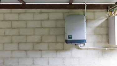 solar battery on a wall
