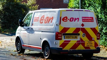 eon van parked on the side of a road
