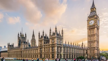 big ben and parliament viewed from Westminster bridge
