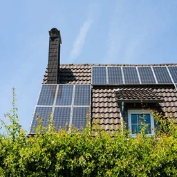 Solar panels in neighborhood