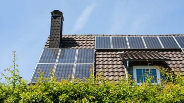 Solar panels in neighborhood