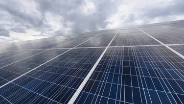 Solar panel system in cloudy weather
