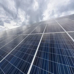 Solar panel system in cloudy weather