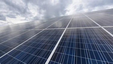 Solar panel system in cloudy weather