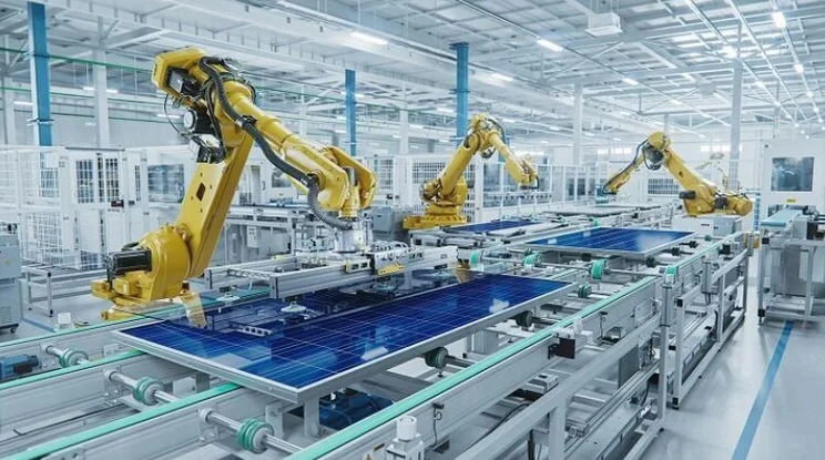 Solar panels factory.