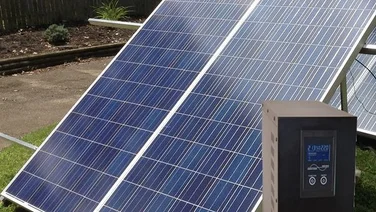Solar panel output.
