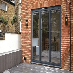 Double-glazed patio doors.