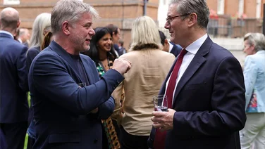 Founder of Octopus Energy with Sir Keir Starmer
