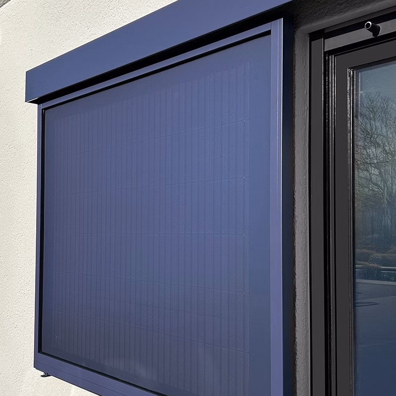 solar sliding shutter